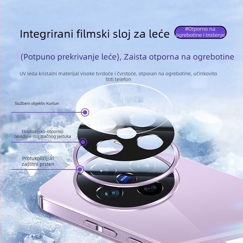 Kućište Vivo X200S s oglednim staklom, ultra tanko, puna zaštita, otpornost na padove, poboljšano odavanje topline