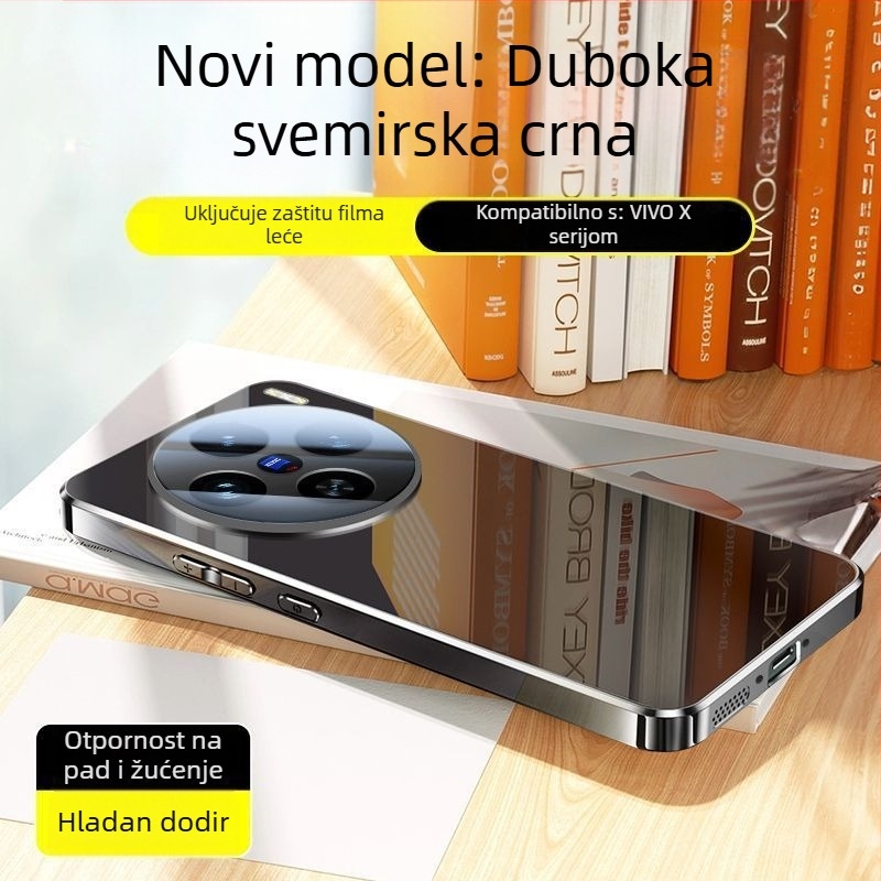 Kućište Vivo X200S s oglednim staklom, ultra tanko, puna zaštita, otpornost na padove, poboljšano odavanje topline