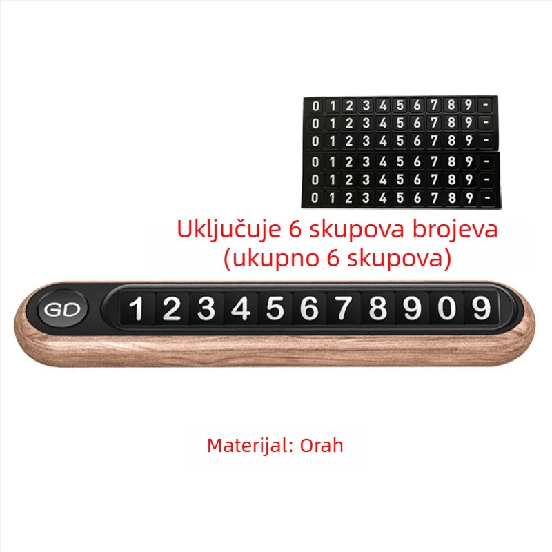 Drveni znak za parkiranje, poklon s prilagođenim logom, fosforescirajući, DIY tablica za premještanje automobila s telefonskim brojem