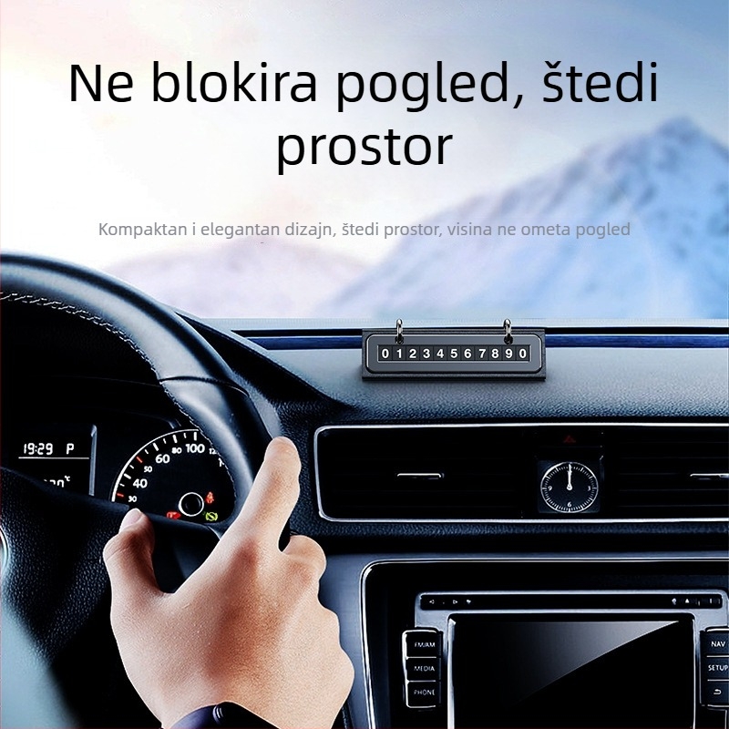 Metalni stolni kalendar za automobilnu ukrasu, model 1714, skriveni tip, mogućnost tiska logotipa