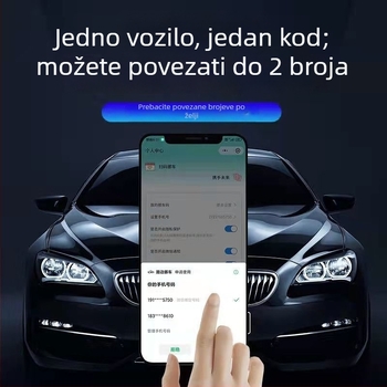 Automobilska privremena tablica za parkiranje s QR kodom — Solitary Snake metal, model 588, dvodimenzionalni kod, otisnuti logotip