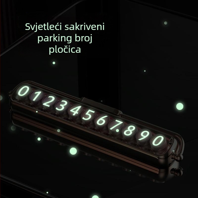 Privremena kartica za parkiranje automobila, Bochi plastika, Skriveni tip, Model Make-up, Bez logotipa