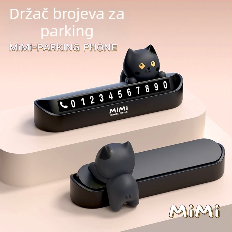 Dodo dog Skriveni nosač registarske oznake automobila — plastični, za privremeno parkiranje, prikazuje broj telefona