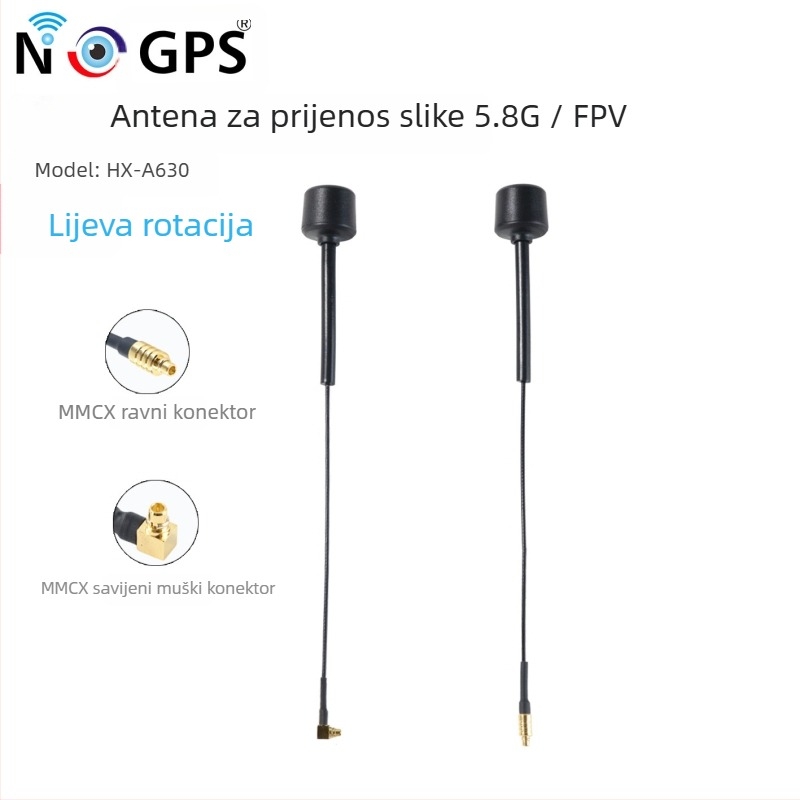 Antena za dron visoki zisk 5.8 GHz, Mushroom Head, 2 dB, 50 Ω, VSWR ≤ 2.0