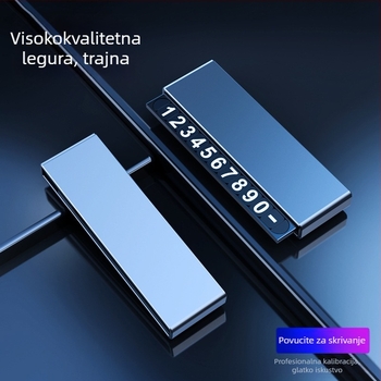 Luminiscentna metalna privremena tablica za parkiranje automobila, model XP-B58, s magnetskim pričvršćivanjem i mogućnošću tiska logotipa
