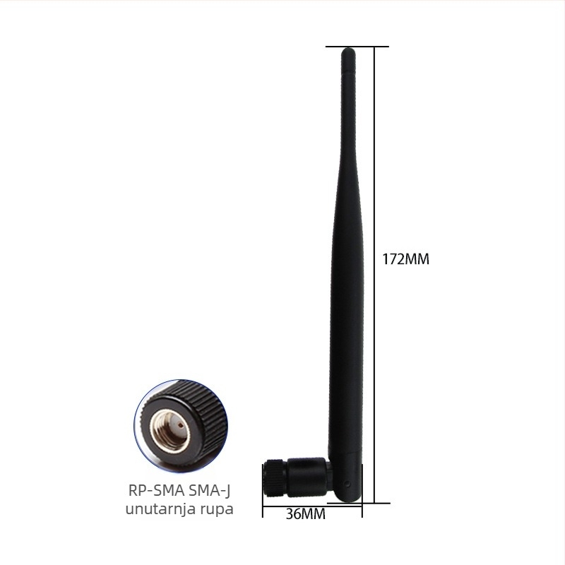 5 dB ljepilasta štapić antena, dvopojasna 2.4/5.8 GHz, sklopiva za GPRS/WiFi rutere