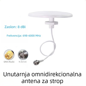 Unutarnja stropna antena, cijeli opseg, omnidirekcijska, 4G/5G, jednostruka polarizacija