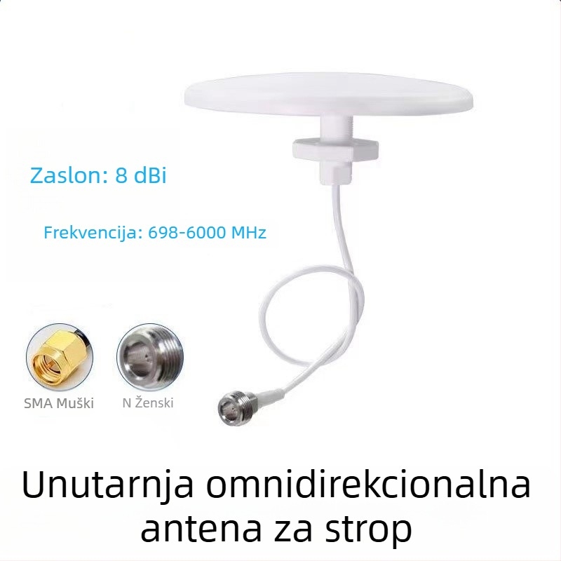 Unutarnja stropna antena, cijeli opseg, omnidirekcijska, 4G/5G, jednostruka polarizacija