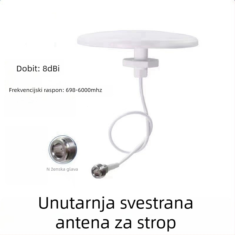 Unutarnja stropna antena, cijeli opseg, omnidirekcijska, 4G/5G, jednostruka polarizacija