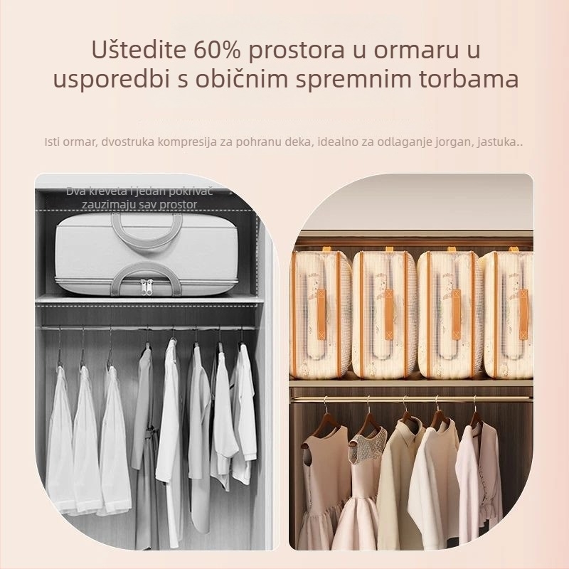 Torba za pohranu deke, PET+PE materijal, stil ručne torbe, višestruka upotreba za spavaću sobu i putovanja, japanski stil