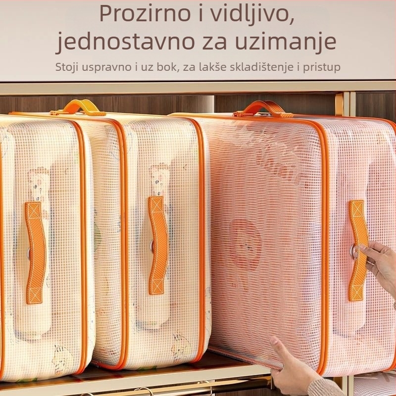 Torba za pohranu deke, PET+PE materijal, stil ručne torbe, višestruka upotreba za spavaću sobu i putovanja, japanski stil