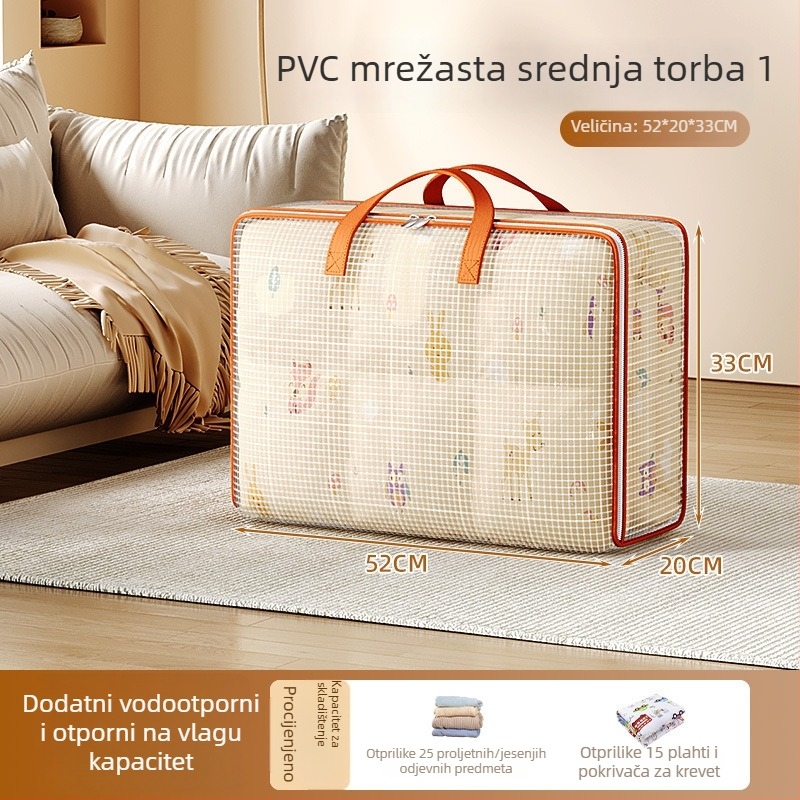 Torba za pohranu deke, PET+PE materijal, stil ručne torbe, višestruka upotreba za spavaću sobu i putovanja, japanski stil