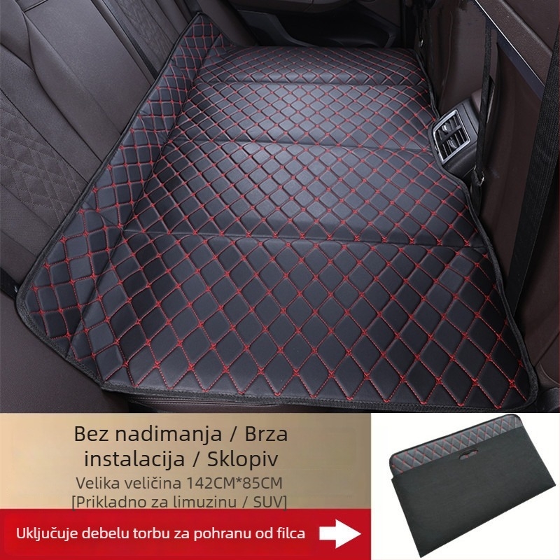 Stražnja automobilska podloga za spavanje — sklopiva, umjetna koža, model X0622111546, težina 3 kg, nosivost 60 kg