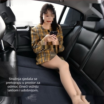 Sklopivi madrac za putni krevet u automobilu za stražnje sjedalo — rješenje za spavanje djeteta, materijal: Flokiranje
