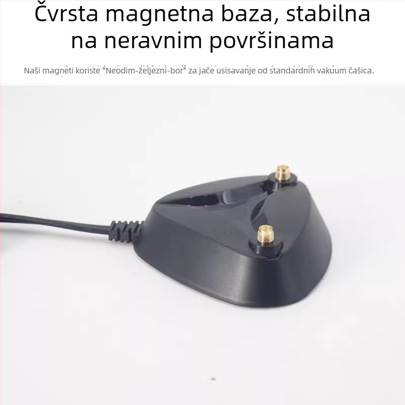 Antena za mrežnu karticu routera, 2,4/5,8 GHz, s usisnom čašom, WiFi 6/7, antena u obliku ljepilne štapice, kompatibilna s 4G/5G