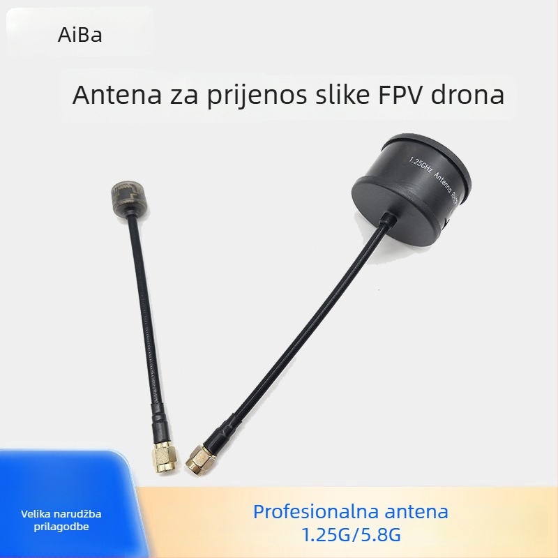 Antena za dron, FPV prijenos videa, visok dobitak, dizajn rod/Lollipop, pojasevi 5,8 GHz i 1,2–1,3 GHz