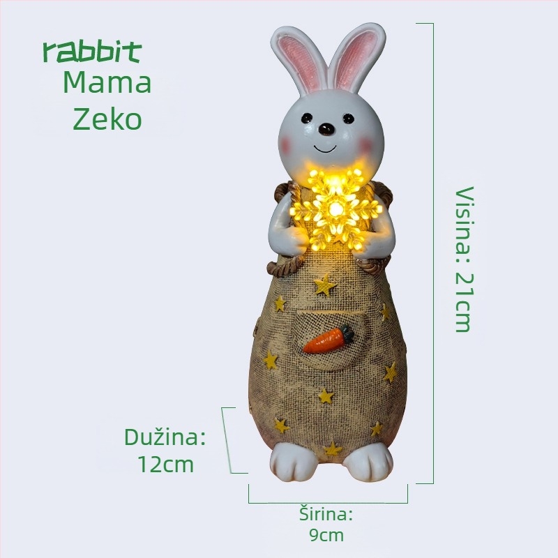 Zeko svjetleći stolni ukras s držačem za olovke i noćnim svjetlom, smolni dekor za dnevni boravak, studiju ili vrt