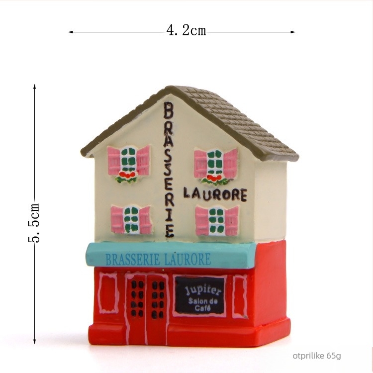 Mini kućica od smole u cartoon stilu s mahovinom i sukulentima – stolna dekoracija i rekvizit za fotografiranje