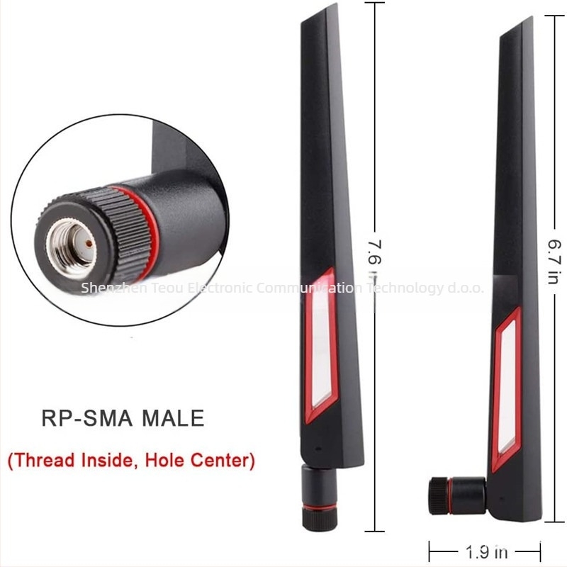 Dvobandna Wi‑Fi antena za ASUS AC88U/AC68U, 2.4/5.8 GHz, kroz zid, 10 dBi dobitka, SMA muški konektor, SWR ≤ 1.2