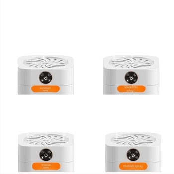 Ovlaživač zraka za spavaću sobu s tihim radom, 10 L spremnik, 3 mlaznice magle, aromaterapijska funkcija, zaštita pri isključivanju, napajanje suhim baterijama, nehrđajuće čelično kućište