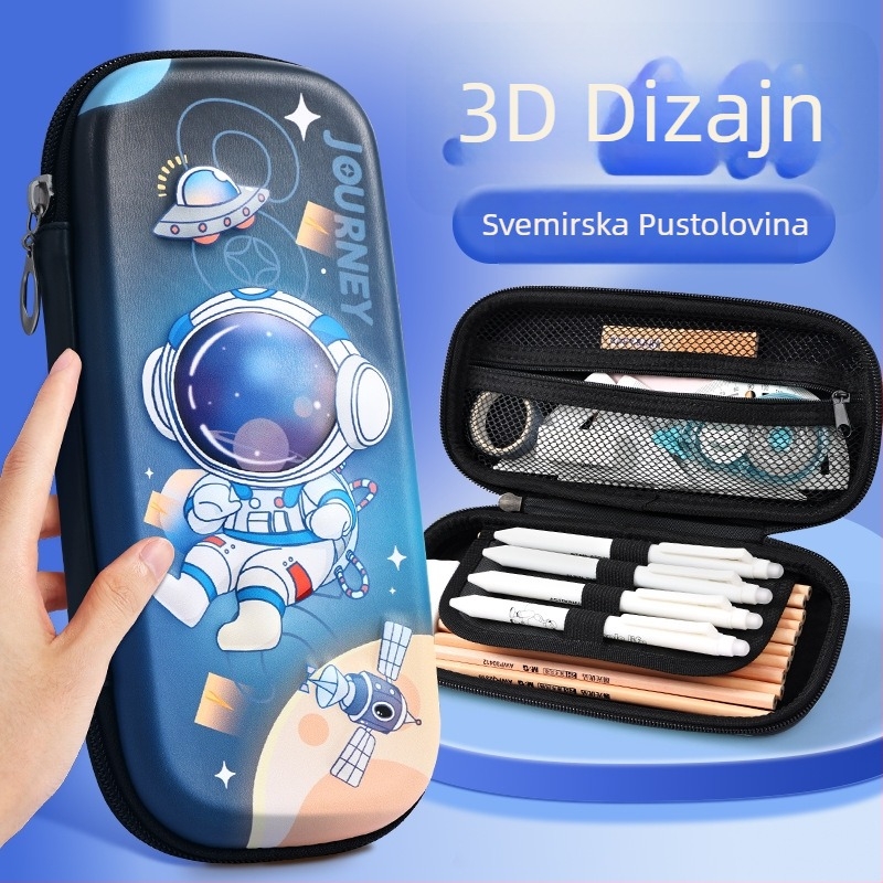 Capybara 3D kutija za olovke, tri sloja, vodootporna, platno