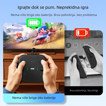 Good Value Switch 2 Punjac za Rukohvat s Dvostrukim Držačima (Lijevi i Desni), Teleskopski Dizajn