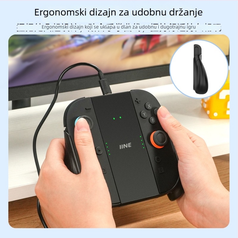 Good Value Switch 2 Punjac za Rukohvat s Dvostrukim Držačima (Lijevi i Desni), Teleskopski Dizajn
