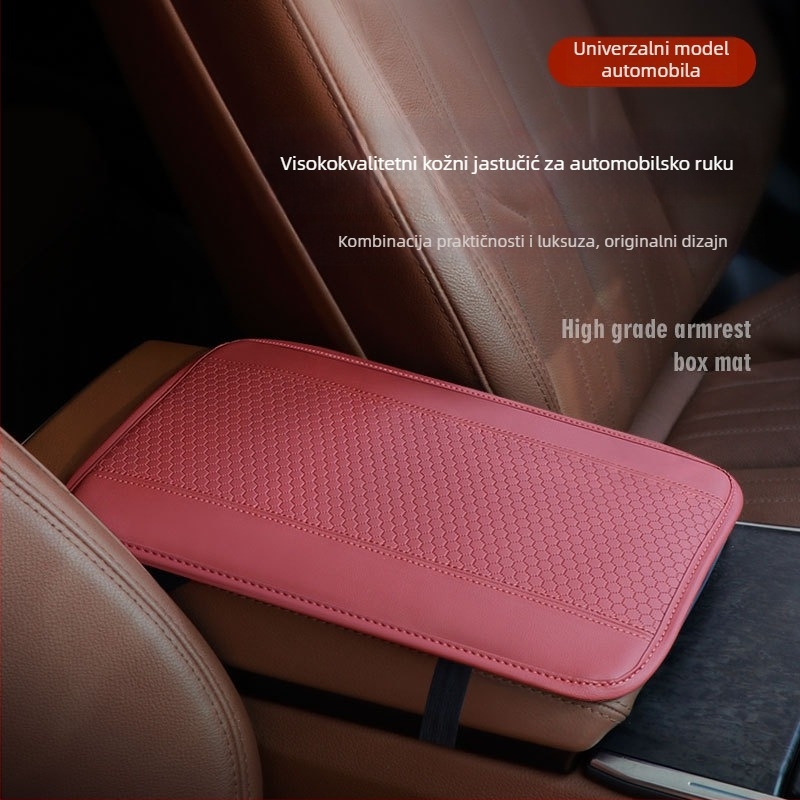 Kožni jastučić za naslon za ruku automobila, univerzalna prilagodba, prilagodljiv