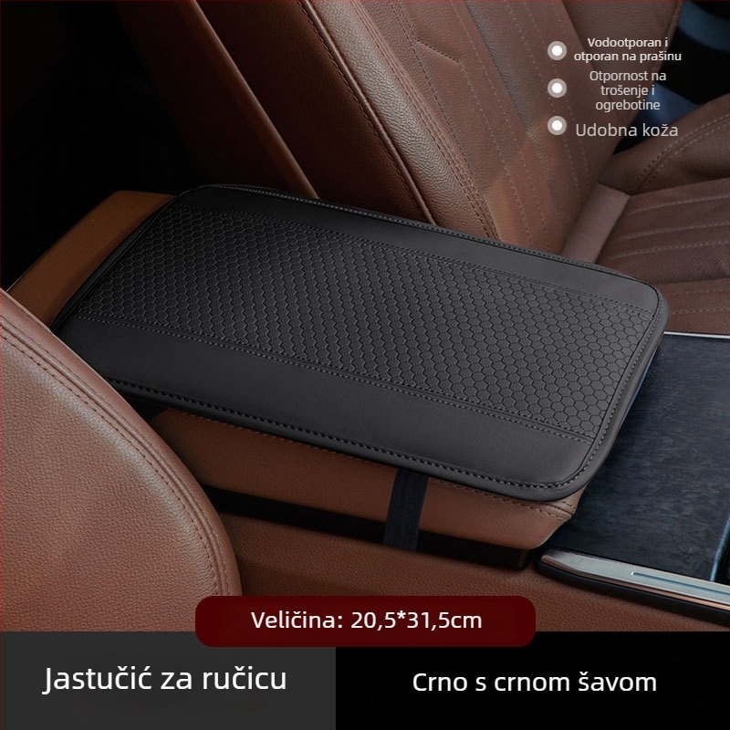 Kožni jastučić za naslon za ruku automobila, univerzalna prilagodba, prilagodljiv