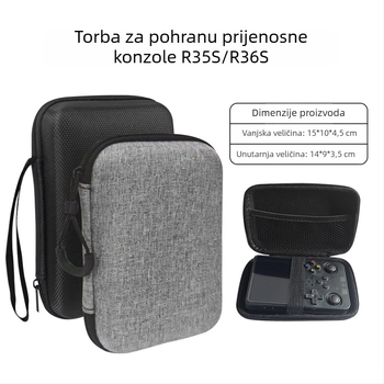 Torba za pohranu za R36S/R35S prijenosnu igračku konzolu — EVA tvrdi kućište, šivanje, Hua yaoyang