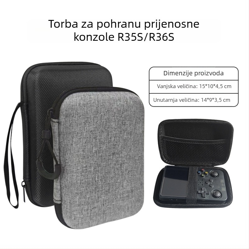 Torba za pohranu za R36S/R35S prijenosnu igračku konzolu — EVA tvrdi kućište, šivanje, Hua yaoyang