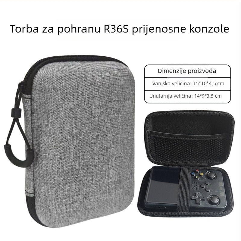 Torba za pohranu za R36S/R35S prijenosnu igračku konzolu — EVA tvrdi kućište, šivanje, Hua yaoyang