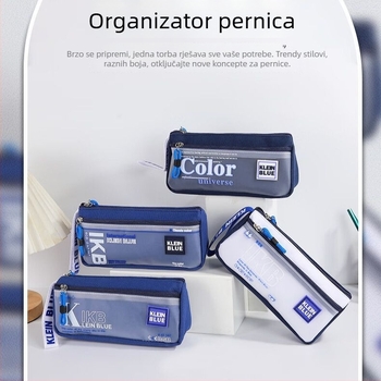 Klein neseser za olovke za učenike – velika zapremina, platno, unisex, Ins stil