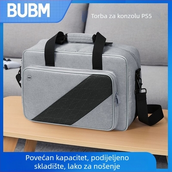 Torba za PS5 konzolu i kontroler – otporna na ogrebotine i habanje, poliester, šivena, kompatibilna sa Sony PS5, težina 1,07 kg