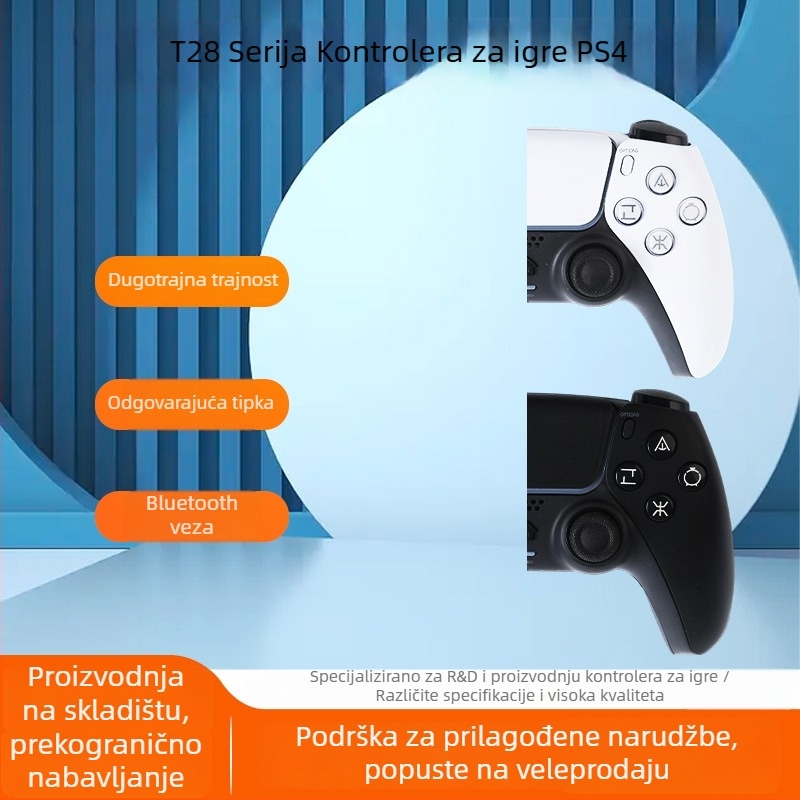 Bežični kontroler za igranje T28 USB-C s vibracijom, za PC i PS4