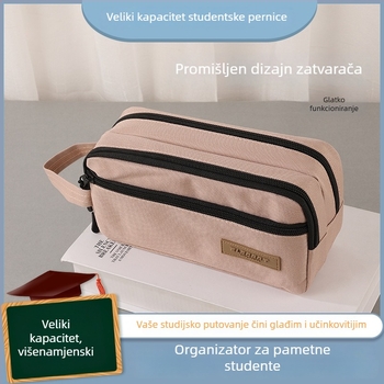 Neseser za olovke velike kapacitete, trostruki sloj, organizator školskih potrepština za osnovnoškolce