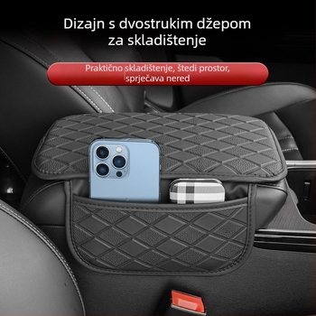 Kožna torbica za pohranu uz naslonjač automobila — pojačana podloga naslona, univerzalna primjena