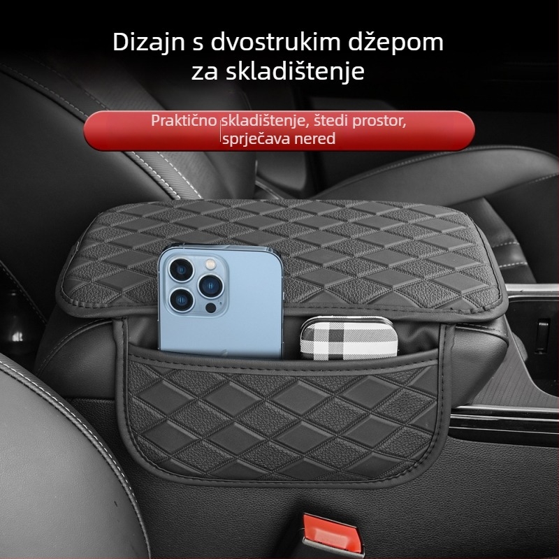 Kožna torbica za pohranu uz naslonjač automobila — pojačana podloga naslona, univerzalna primjena