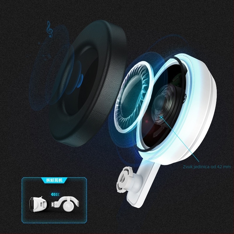 VR naočale s HiFi slušalicama, model G06eb, 3D virtualna stvarnost na glavi, polarizirane leće, kompatibilno s Androidom i iOS-om