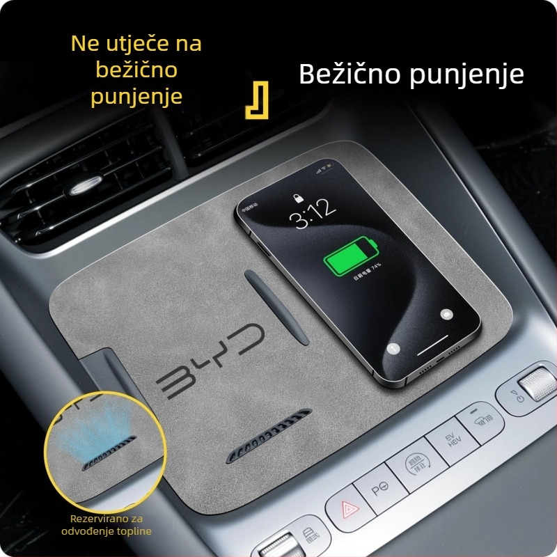 Bežični punjač za automobil i podloga za središnju konzolu za 25 modela Hiace 06EV – dodaci za unutarnje uređenje s držačima za čaše