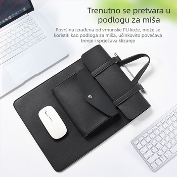Torba za prijenosno računalo za uređaje 12,9–14 inča, pohrana za iPad/tablet, MacBook kompatibilan, mogućnost ispisa logotipa