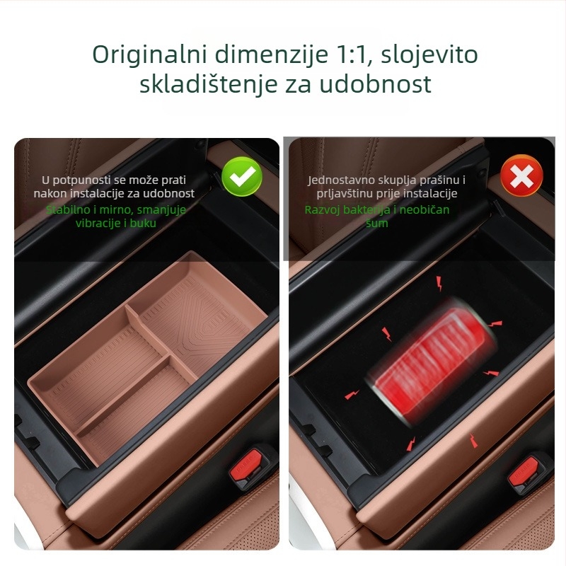 Silikonska unutarnja zaštitna podloga za Lado L90 pretinac naslona – protiv prljavštine, protuklizna, moguć tisak logotipa
