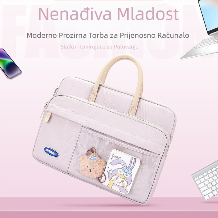 Slatka torbica za prijenosno računalo s jastučićem od zraka, 14 inča, ručna torba, kompatibilna s Xiaoxin 15,6 inča laptopom i 13,3 inča tabletom iPad