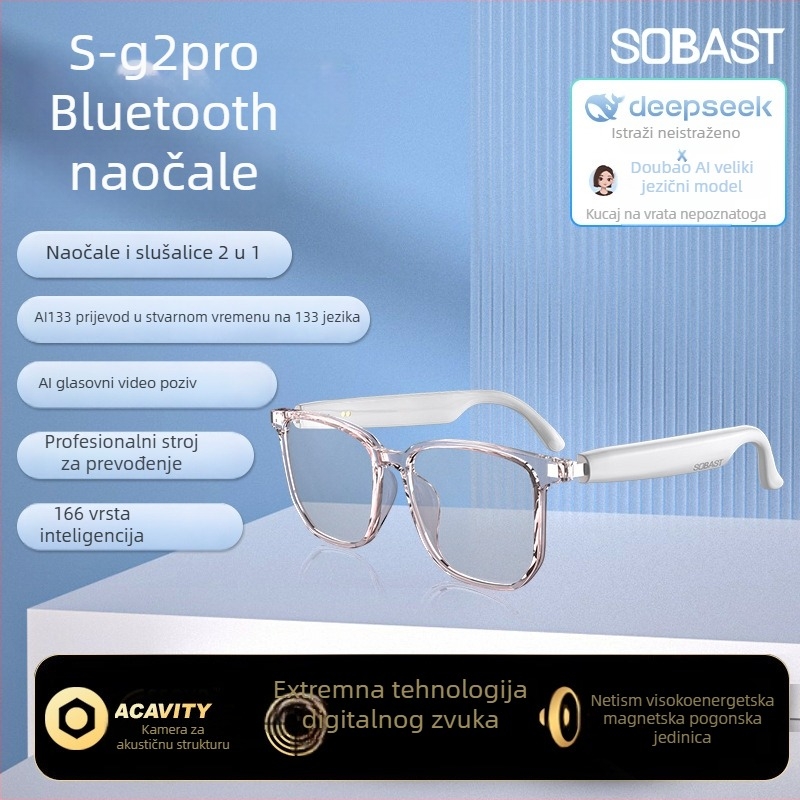 Sobast SG2pro Bluetooth naočale s AI prijevodom i simultanim prevođenjem, dodirno upravljanje