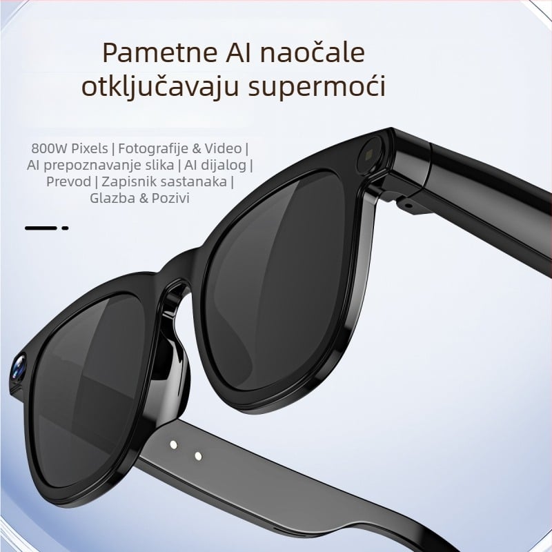 V3 pametne naočale: 8MP kamera, AI prijevod, Prepoznavanje objekata, Bluetooth pozivi, 2GB RAM