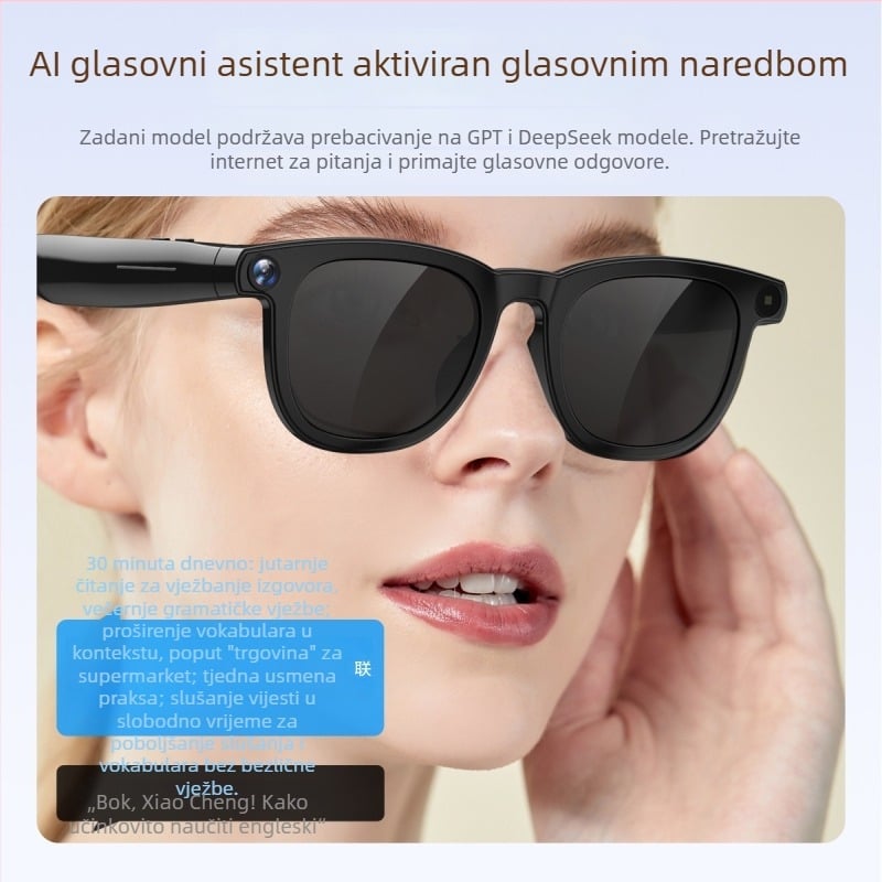 V3 pametne naočale: 8MP kamera, AI prijevod, Prepoznavanje objekata, Bluetooth pozivi, 2GB RAM