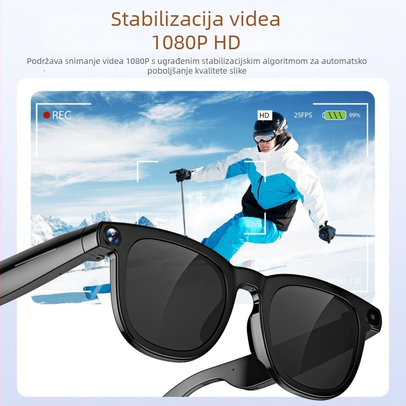 V3 pametne naočale: 8MP kamera, AI prijevod, Prepoznavanje objekata, Bluetooth pozivi, 2GB RAM