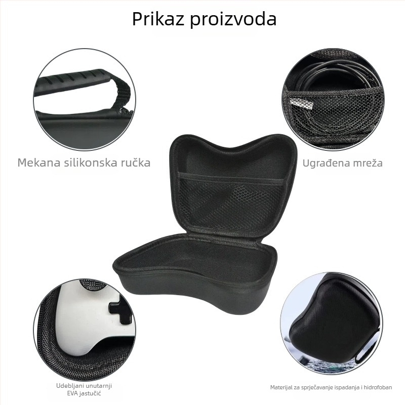 Univerzalna torbica za pohranu igračkih kontrolera, EVA materijal, model B-SBB-100, namjena: pohrana kontrolera za konzole, nosivost 0.12 kg, tiskano logotipom