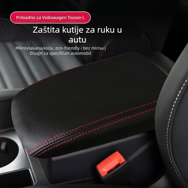 Poklopac kutije naslona za ruke za Volkswagen Tiguan L (2017–2021) — Microfiber Leather; kompatibilan s centralnom konzolom