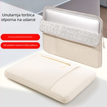 Univerzalna torbica za tablet i laptop s velurovom podstavom i zaštitom zračnim jastukom; vodootporna, otporna na habanje i udarce